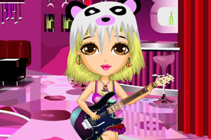 吉他女孩的熊猫装