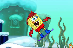 海绵宝宝爱滑雪