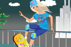 狂热的滑板女孩