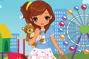 天然女孩逛公园