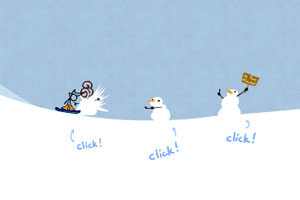 火柴人冰雪滑板