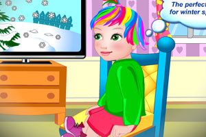 朱丽宝贝冬季滑雪