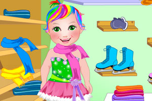 朱丽宝贝冬季滑雪