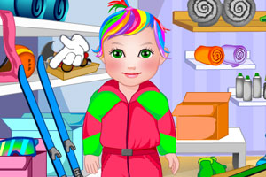 朱丽宝贝冬季滑雪