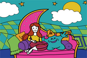 晚安小星星填颜色