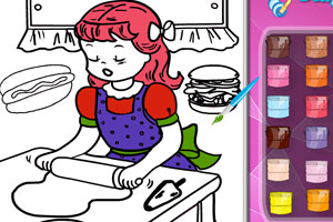 学做菜填色