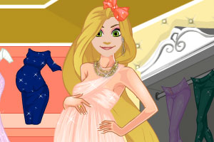 孕妇长发公主购物