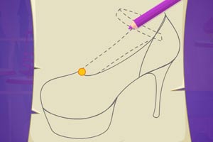 灰姑娘时尚高跟鞋