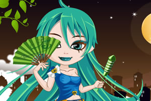 女孩元宵放烟花