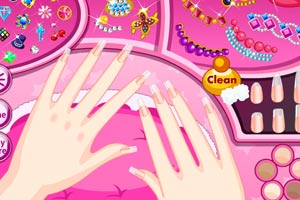 女孩的漂亮指甲