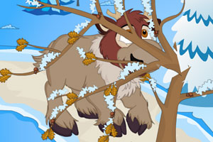 冰雪驯鹿受伤了