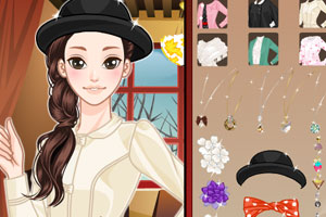 女孩冬季茶话会