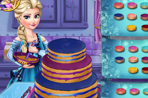 艾尔莎制作婚礼蛋糕