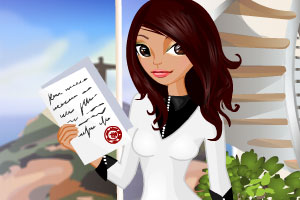 女白领海边度假