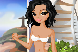 女白领海边度假