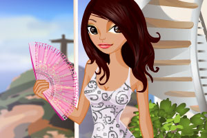 女白领海边度假