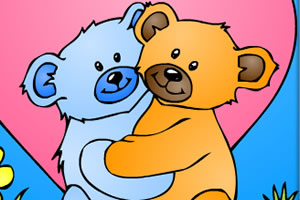 小熊情侣填颜色