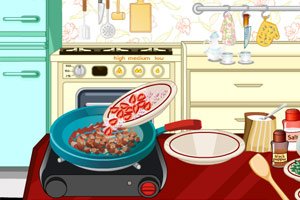 美味的烤宽面条