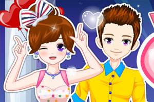 可爱情侣情人节