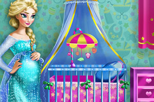 艾尔莎布置婴儿房