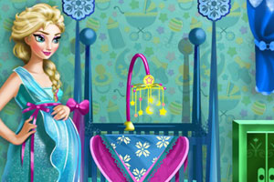 艾尔莎布置婴儿房