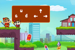 蜡笔小新兄妹过新年