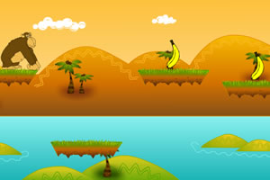 可爱猩猩吃香蕉