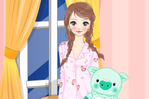 可爱女孩睡衣派对