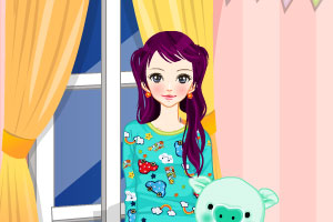 可爱女孩睡衣派对