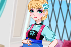 艾尔莎公主怀孕装扮