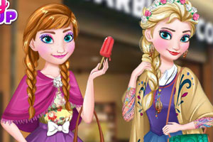 打扮冰雪姐妹花