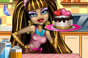 怪物女孩做蛋糕