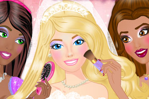 芭比新娘和伴娘化妆