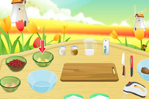 美味的樱桃蛋糕