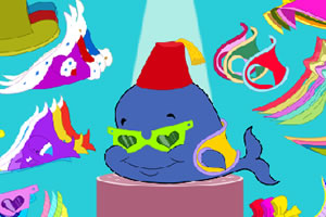 打扮可爱小鲸鱼