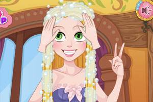 长发公主婚礼发型