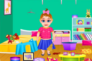 索菲亚宝贝打扫卧室