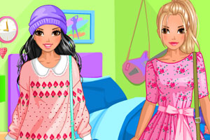 时尚双胞胎装扮