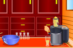 制作芒果菠萝汁