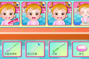 可爱宝贝爱刷牙