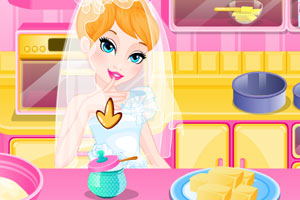 新娘做婚礼蛋糕