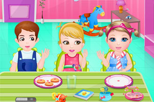 可爱女孩用餐礼仪