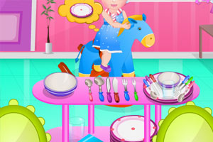 可爱女孩用餐礼仪