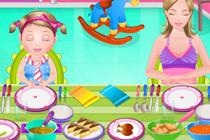 可爱女孩用餐礼仪