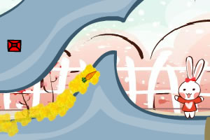 喂小白兔吃萝卜