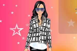 时尚牛仔裤女孩