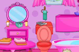芭比打扫浴室