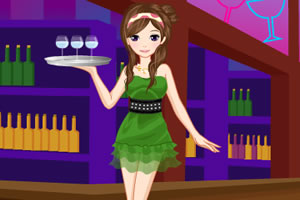 时尚的酒吧侍者