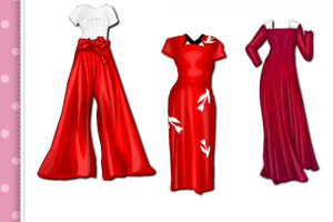 优雅的红色和白色