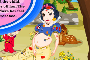 孕妇白雪公主受伤